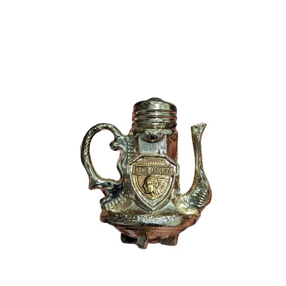 Vintage Parksmith Corp. PEWTER Salt & Pepper Shakers & Tray North Carolina - Picture 3 of 7